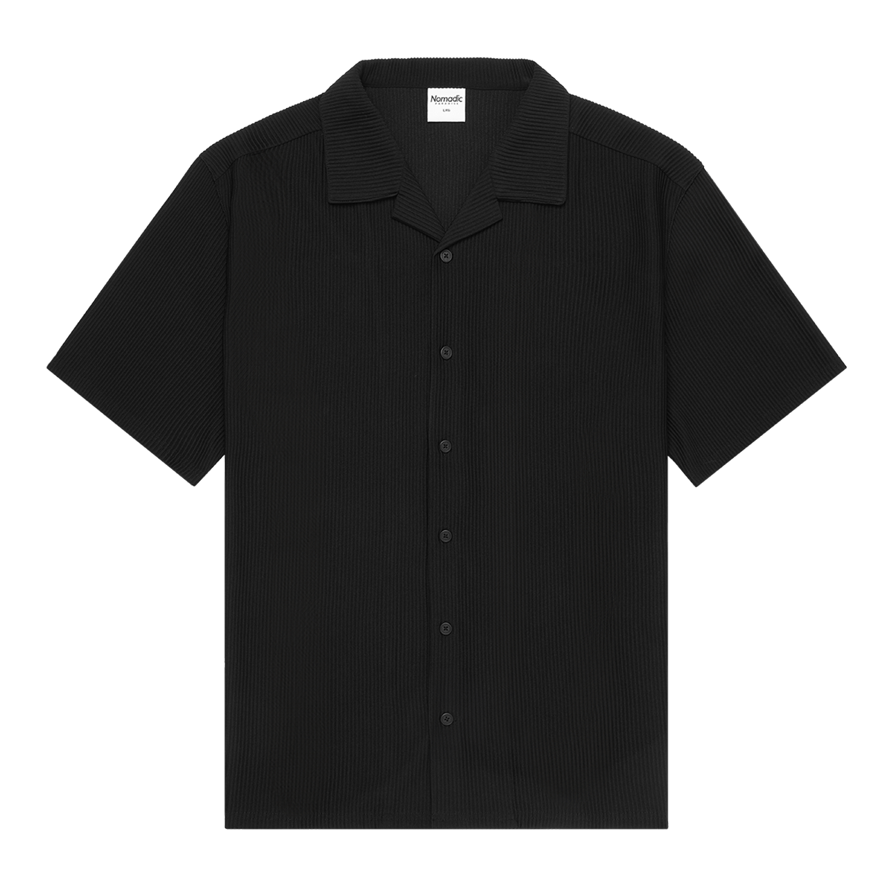 Baroque Cropped Resort Shirt Black