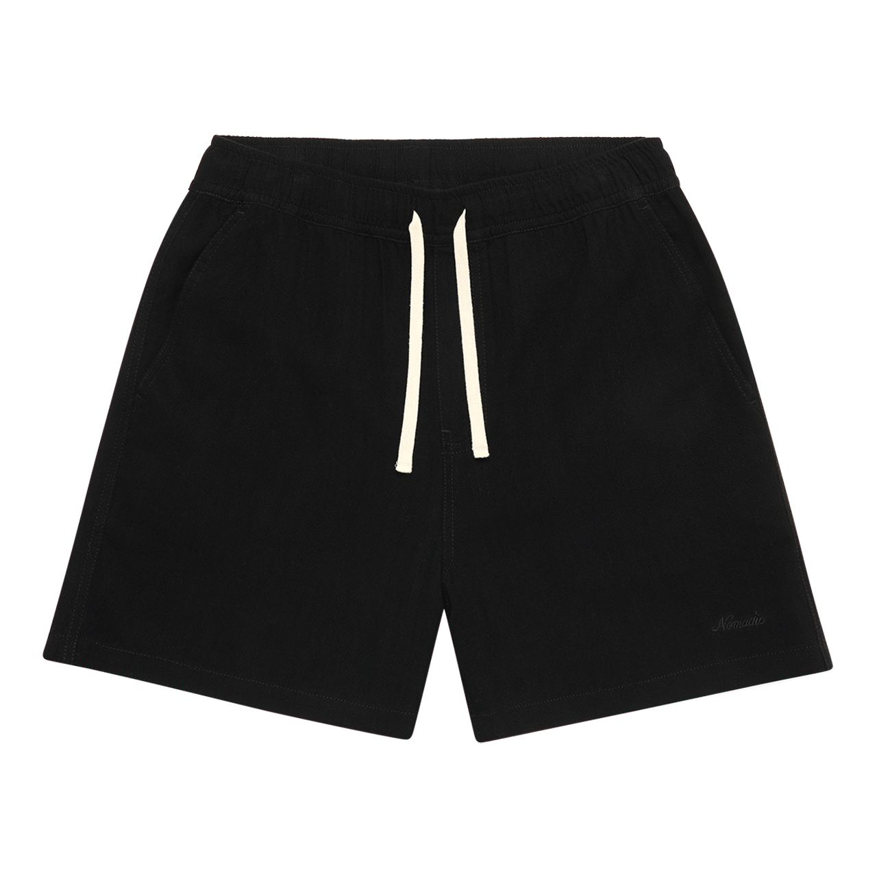 Seaside Linen Elasticated Short Black