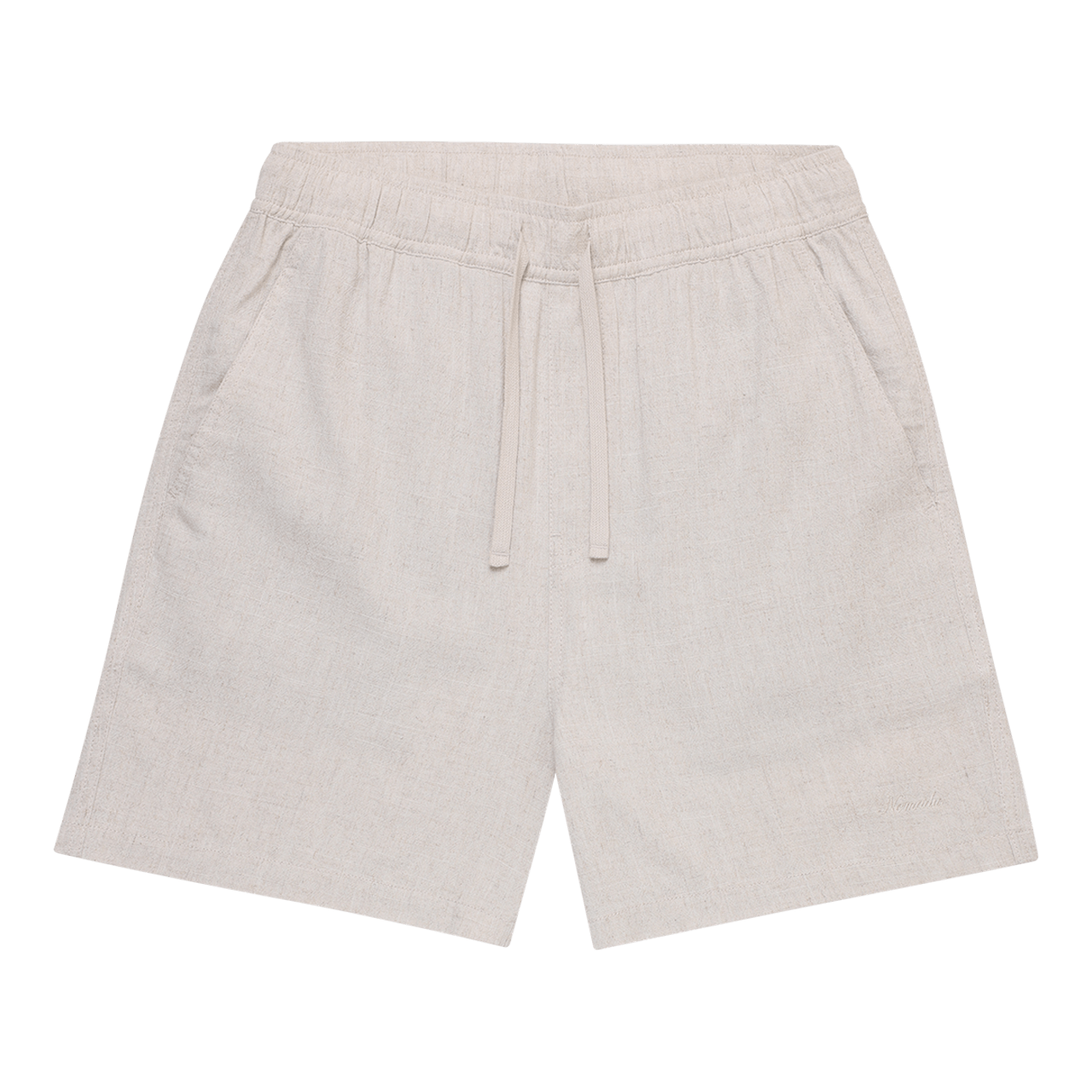 Seaside Linen Elasticated Short Oatmeal