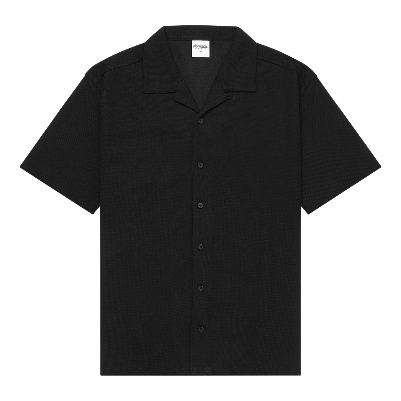 Lagoon Cropped Resort Shirt Black
