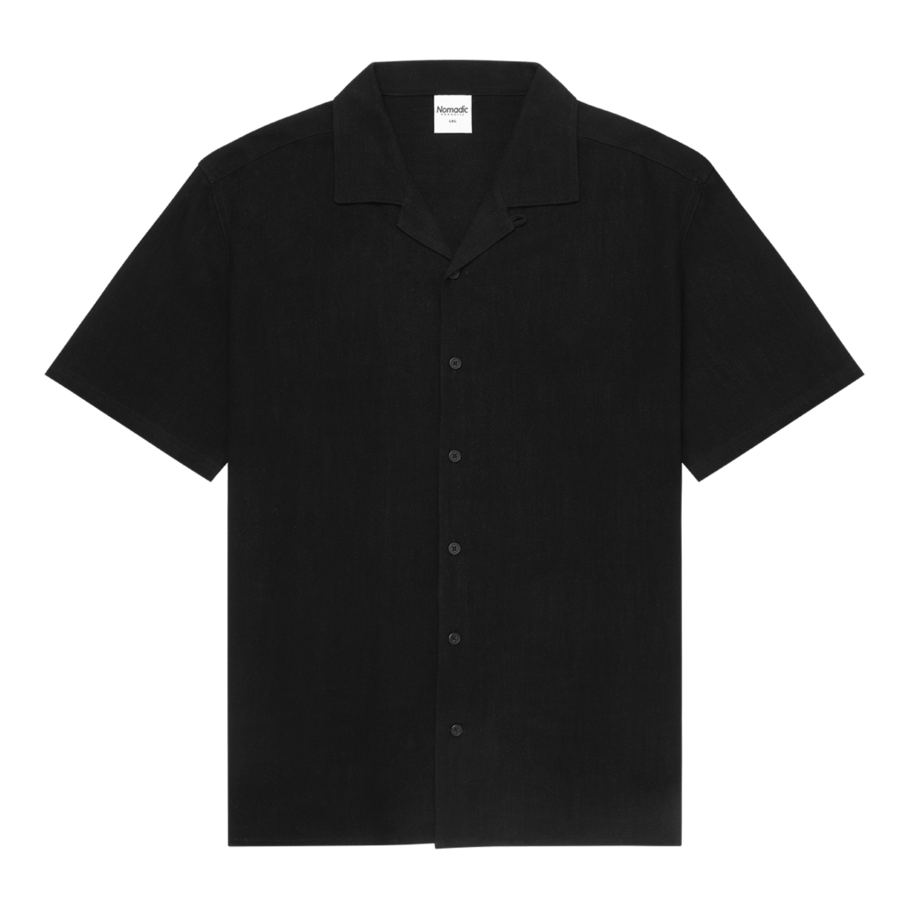 Stoked Cropped Resort Shirt Black